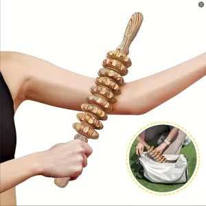 9 Rollers Wooden Massager